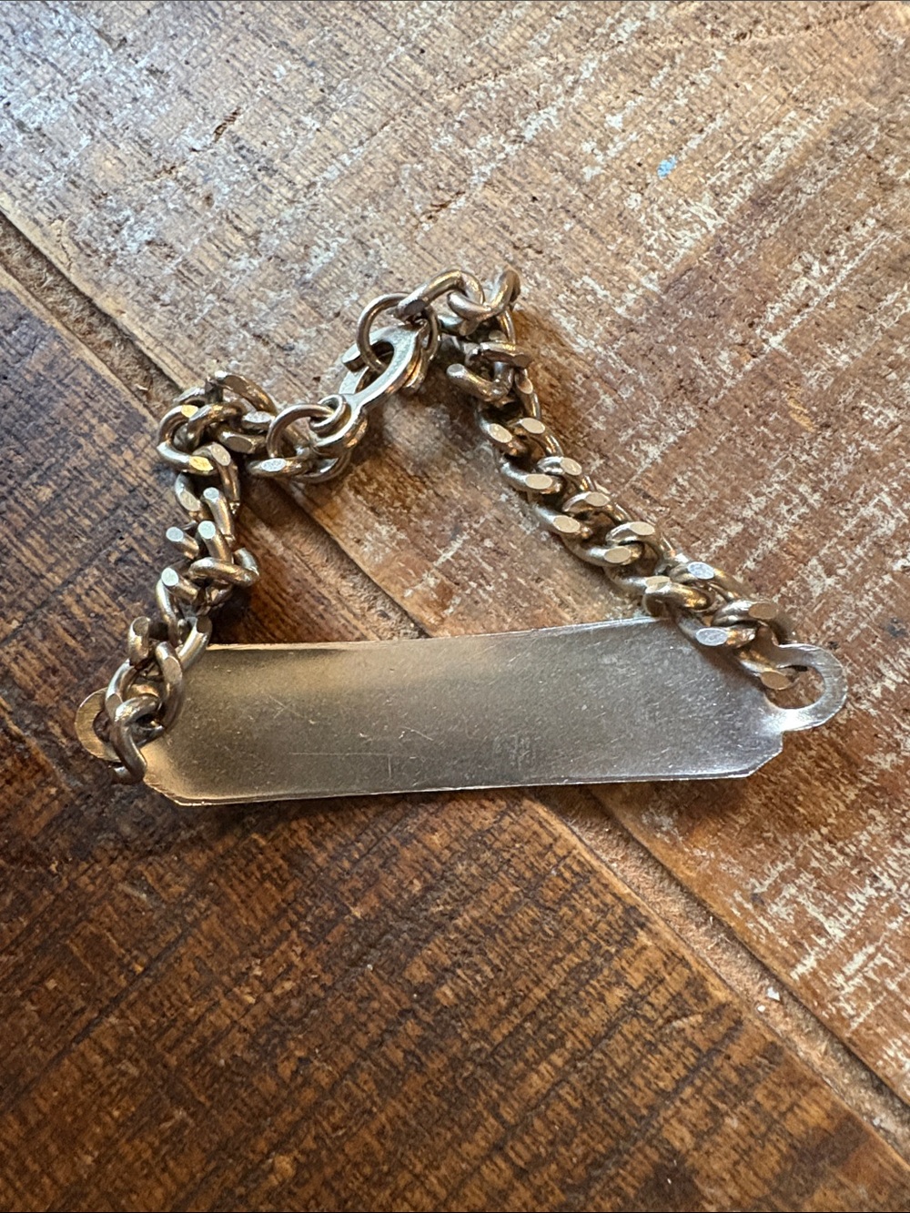 Vintage Gold ID Engrave able Bracelet Heavy Duty Nice with great clasp - Picture 5 of 7